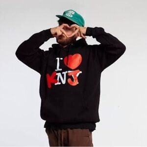 Rare KNJ x NYC Pop Up Hoodie Size L YouTube Comedy Collab Sweatshirt